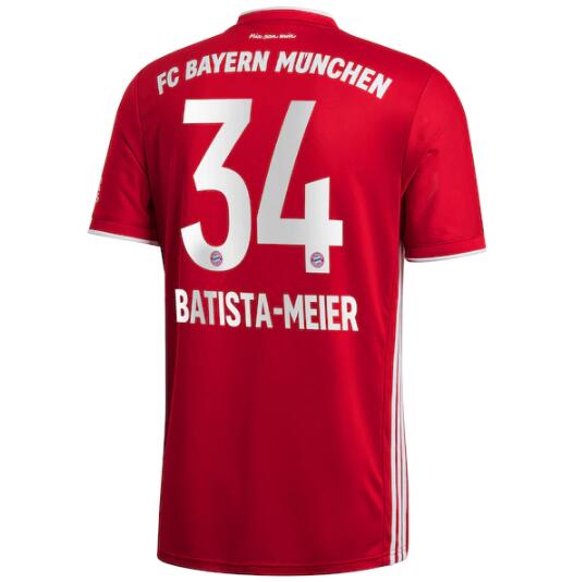 Bayern Munich Home Kit Soccer Jersey Batista-Meier 34 2020/21